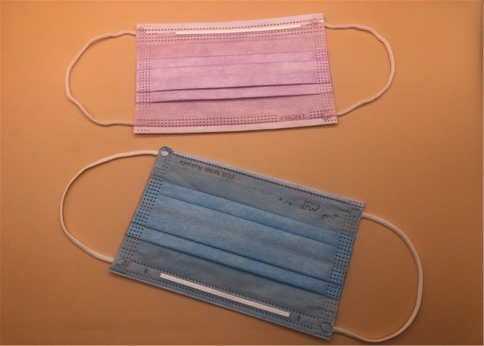 มาสก์ทิ้ง 3Ply ระบายสีขาวพร้อมเสมอบน Spunlace / สปันบอน