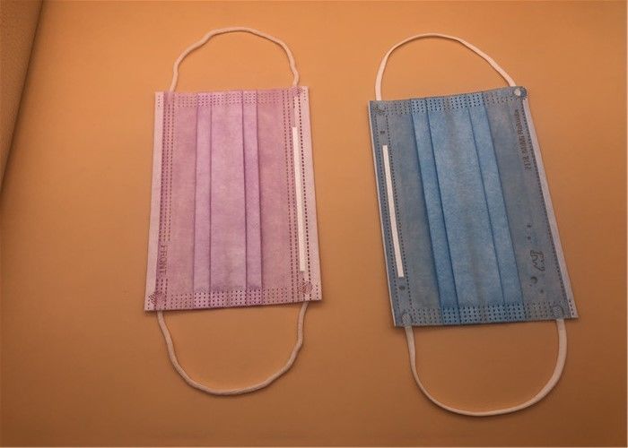 มาสก์ทิ้ง 3Ply ระบายสีขาวพร้อมเสมอบน Spunlace / สปันบอน