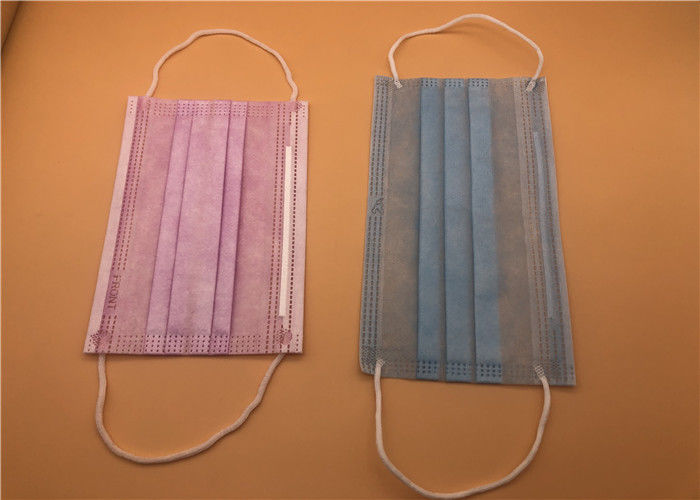 มาสก์ทิ้ง 3Ply ระบายสีขาวพร้อมเสมอบน Spunlace / สปันบอน