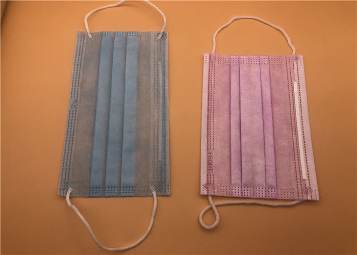 มาสก์ทิ้ง 3Ply ระบายสีขาวพร้อมเสมอบน Spunlace / สปันบอน