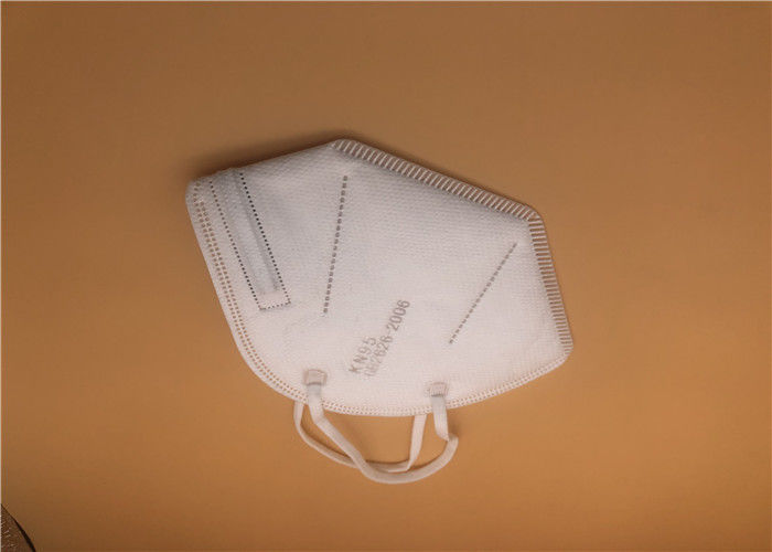 Isolation White KN95 Dust Mask / Kn95 Civil Mask ต้านทานการหายใจต่ำ